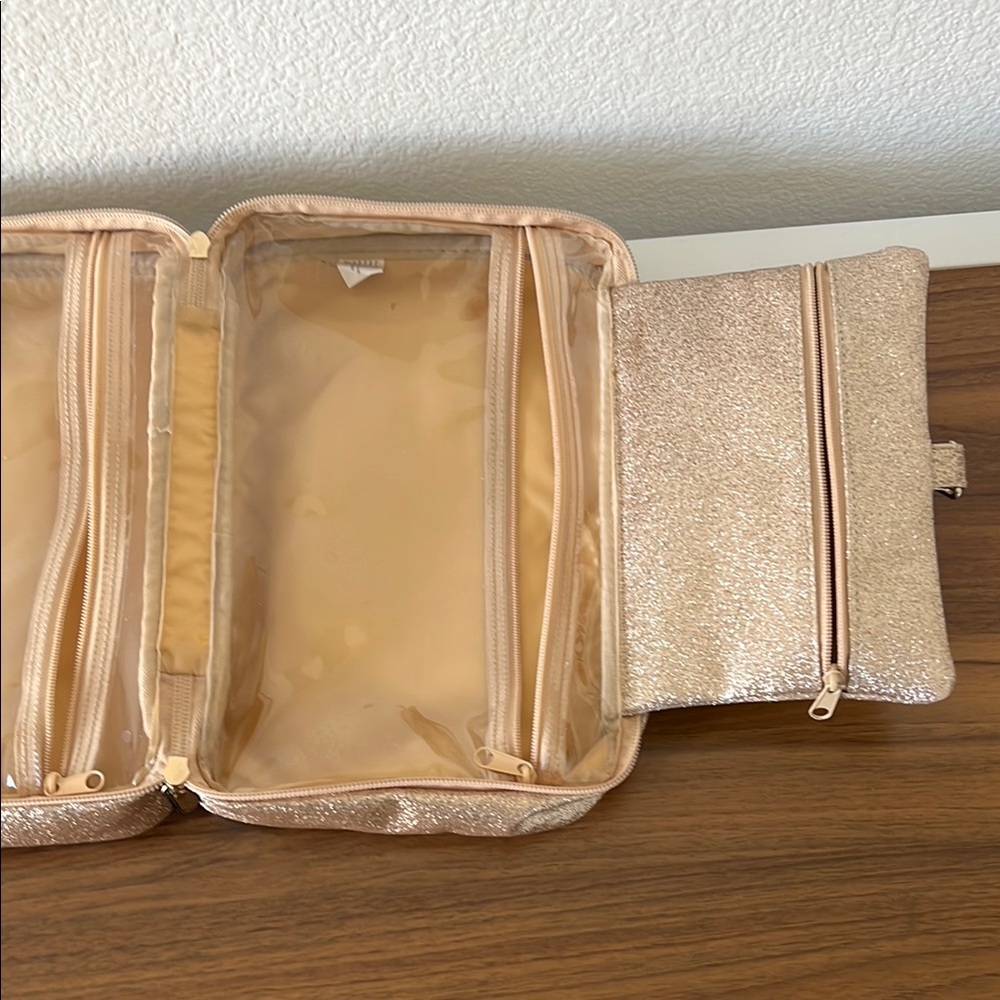 Tender Love + Carry Gold Cosmetic Bag with Shimmer Finish - Picture 4 of 7